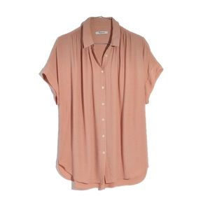 Madewell Central Drapey Shirt Pink NEW